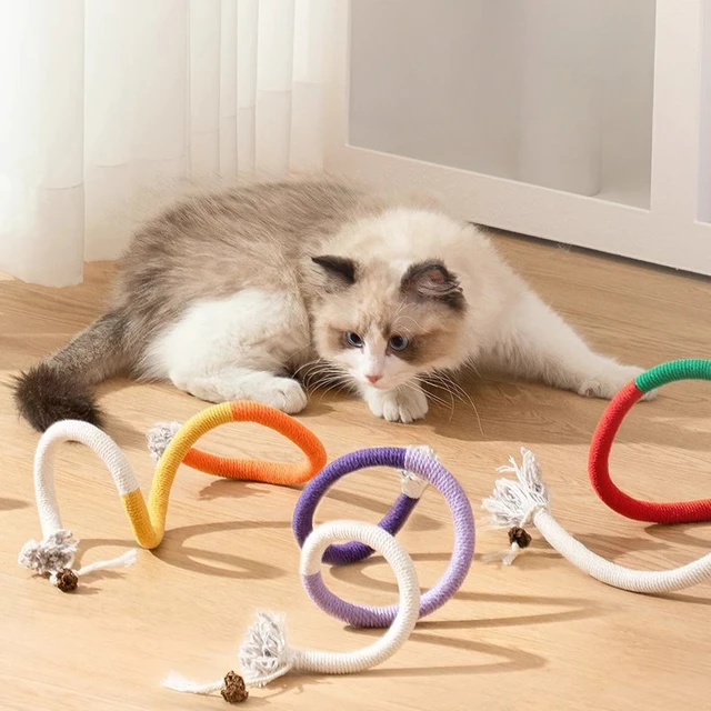 Cat Bite Rope Toy Grinding Teeth Durable Teasing Cat Rope Toy Cat Scratcher Ropes Toys Cotton Rope Bite-resistant Chewing Toy Cat Bite Rope Toy Grinding Teeth Durable Teasing Cat Rope Toy Cat Scratcher Ropes Toys Cotton Rope Bite-resistant Chewing Toy