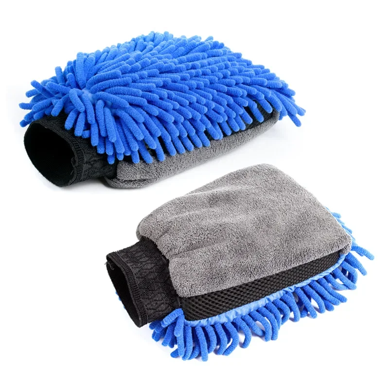 Waterproof Car Wash Microfiber Chenille Gloves Thick Car Cleaning Mitt Wax Detailing Brush Auto Care Double-faced Glove car cleaning gloves microfiber car mitt microfiber cleaning gloves microfiber washing gloves microfiber gloves