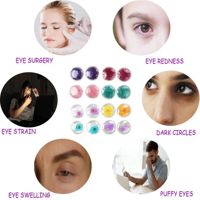 Masque pour les Yeux en Gel, Compresse de Gel pour les Yeux Soulage la  Fatigue des Cernes Coussin Rafraîchissant pour les Yeux Réutilisable Patch  pour