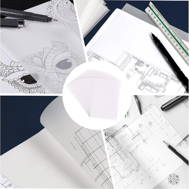 Translucent Clear Tracing Paper Artists White Trace translucent clear tracing paper artists white trace 05