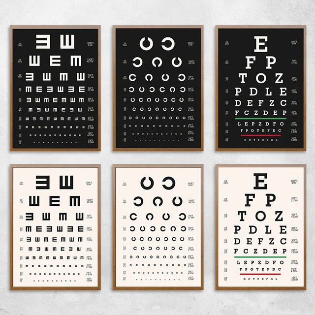 EYE CHART Print - Classic Snellen Vintage Look