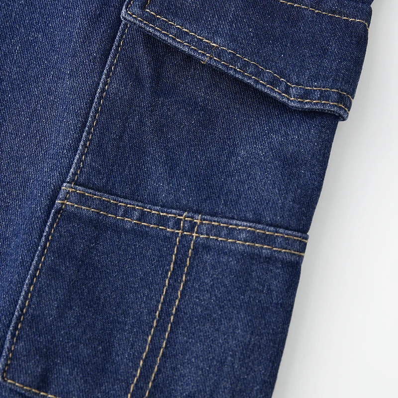 Men s Denim Cargo Shorts Stylish Zipper and Button Closure Casual Shorts with Multiple Pockets for Summer Wear