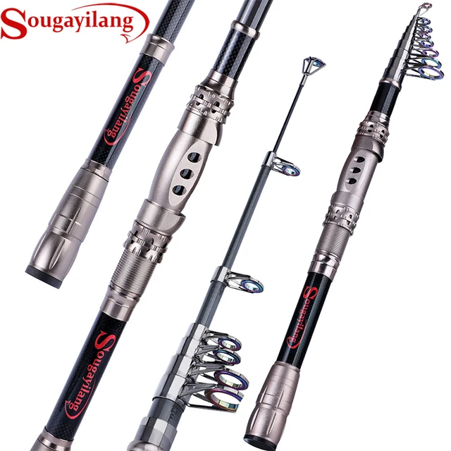 Sougayilang Telescopic Spinning Fishing Rod 1.8-3.3M Carbon Fiber