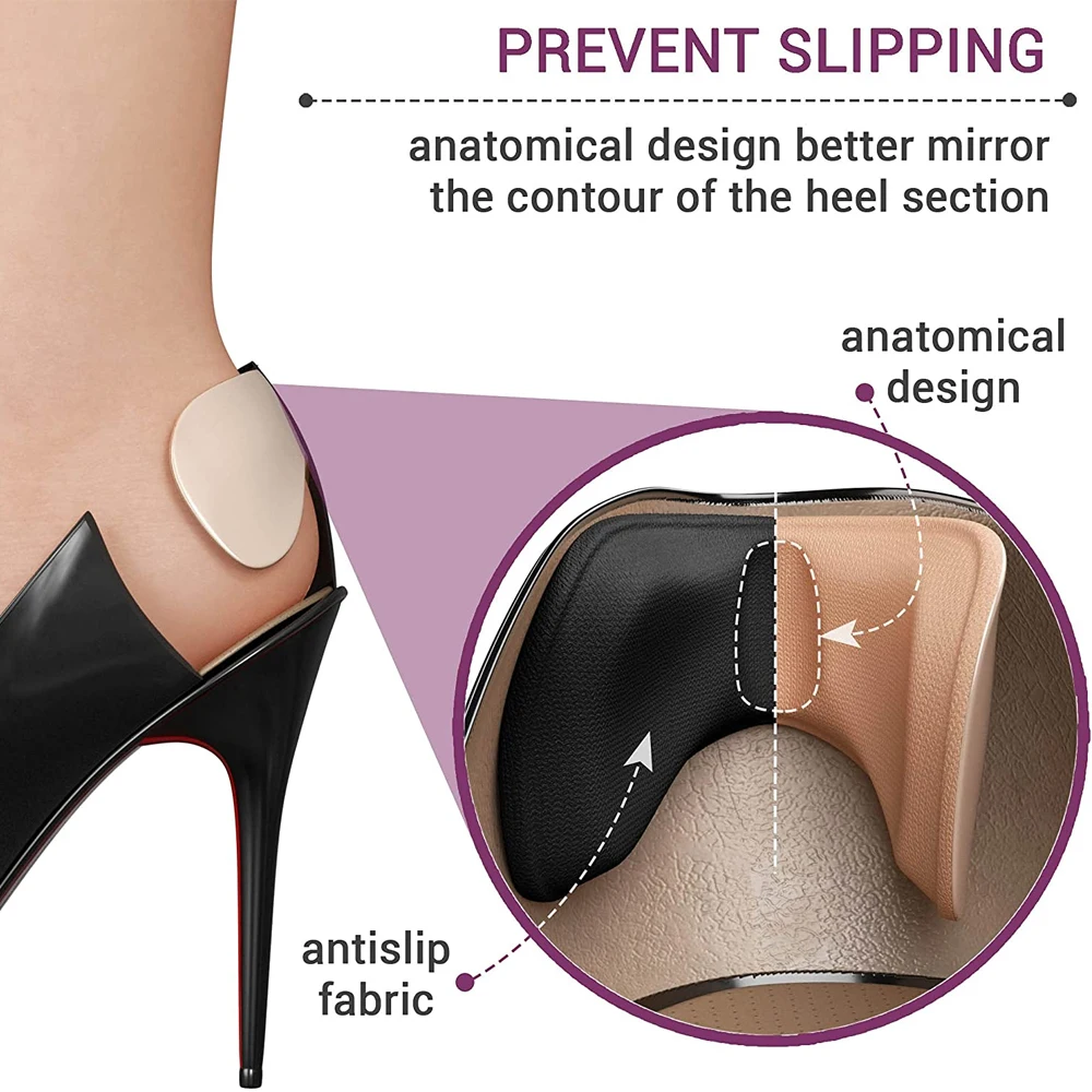 Einlegesohlen Patch Schmerzlinderung Anti-Verschleiß-Kissen Pads Fußpflege Fersenschutz Selbstklebender Aufkleber auf der Rückseite Schuhe Einlegesohle einfügen_voghion.com