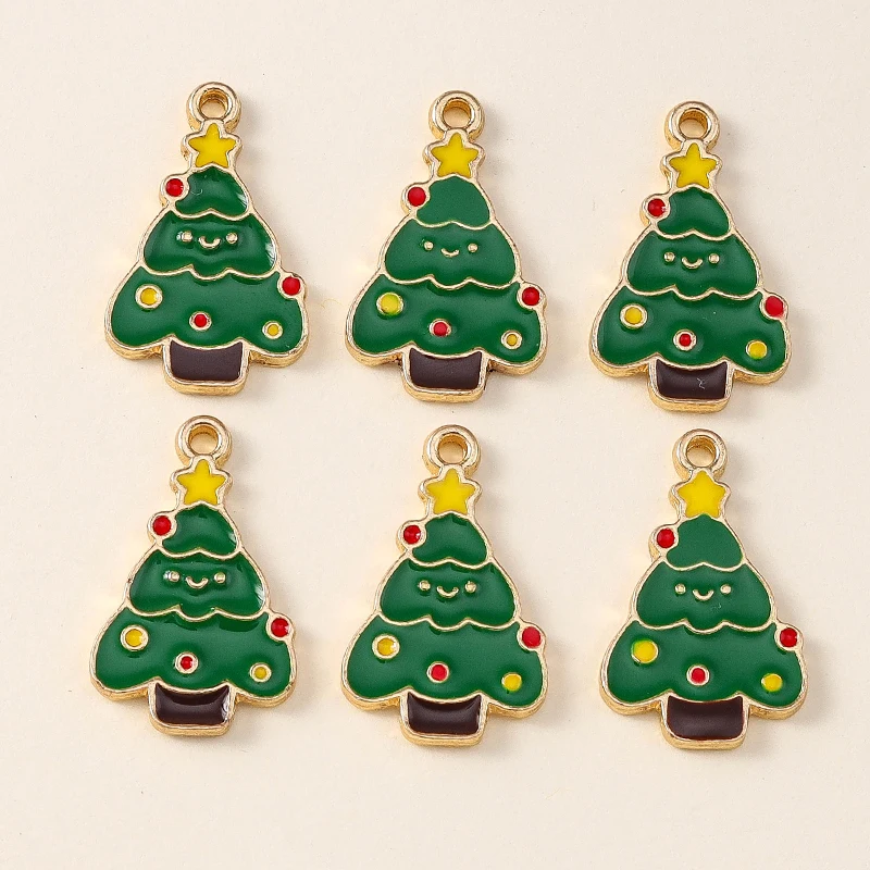 20 Stück 11 x 25 mm niedliche Kristall-Emaille-Weihnachtsbaum-Charms-Anhänger für Schmuckherstellung, Halsketten, Ohrringe, Armbänder, DIY, Basteln, Geschenk – Detail 36