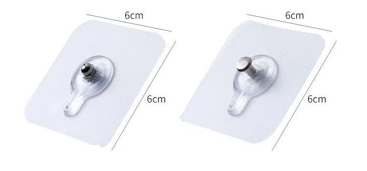 Description Picture 2 of itemPVC Strong Adhesive Nails Hook Transparent Kitchen Bathroom Screw Hook Hanger Wall Poster Waterproof Durable Multi-Purpose Hooks