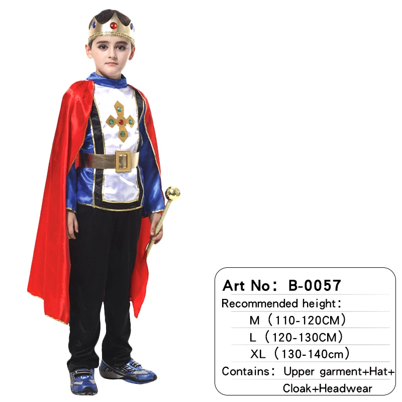 thumbnail image 1 of Disfraz de príncipe renacentista medieval para niños, disfraz de Arthur para fiesta de Halloween o carnaval, 1 of 5