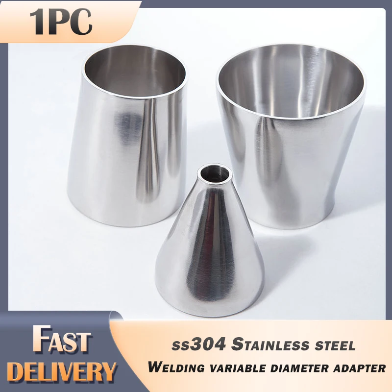 จัดส่งฟรี 51 มม.-63 มม.อุปกรณ์เสริมหลอดท่อไอเสียท่อ Adapte SS304 ก้นสแตนเลสเชื่อมความเร็วลด 1