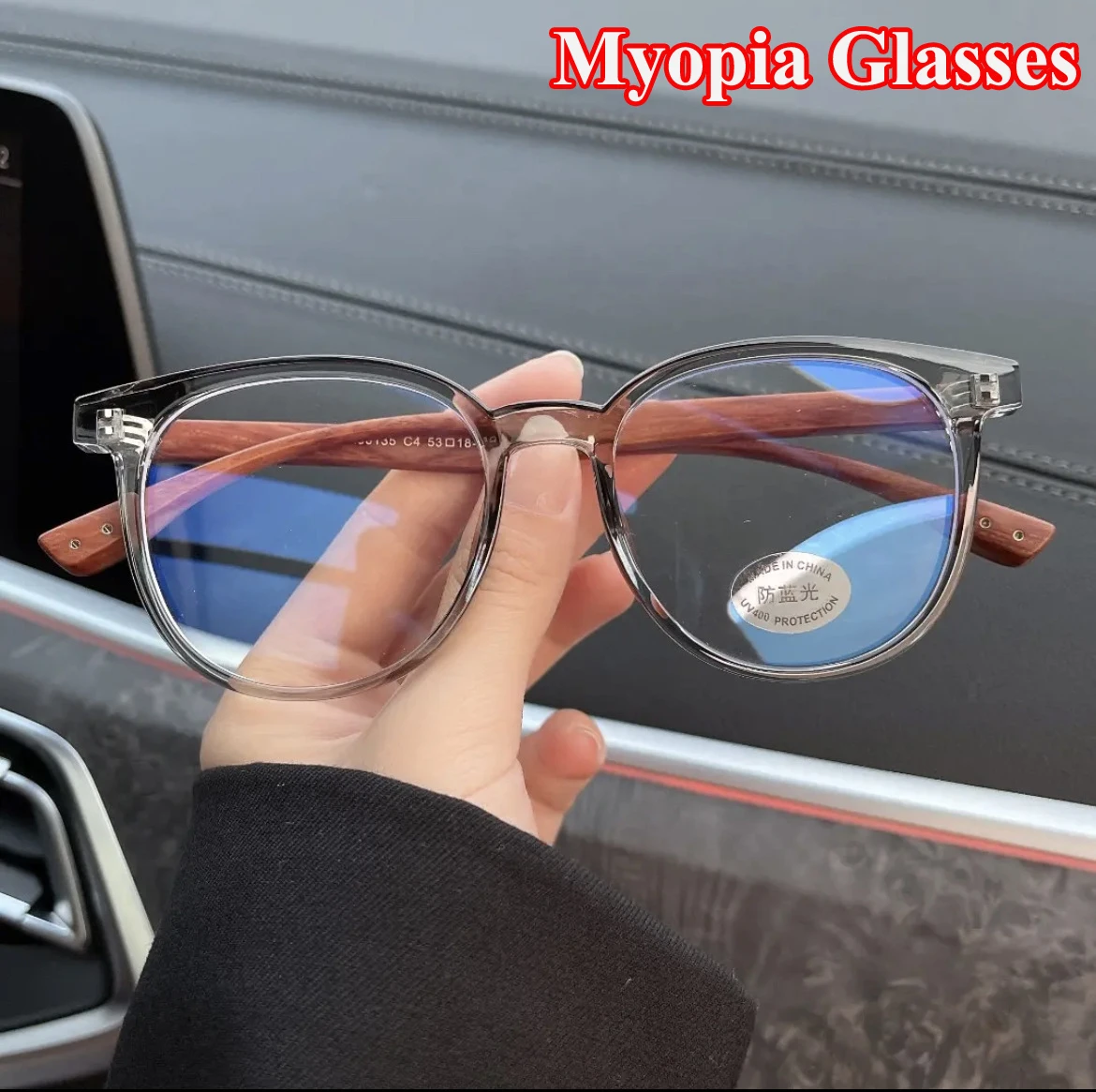 

NEW Myopia Glasses Vintage Round Frame Anti-Blue Light Women Men Computer Reading Eyeglasses Optical Eyewear Diopter 0 TO -4.0