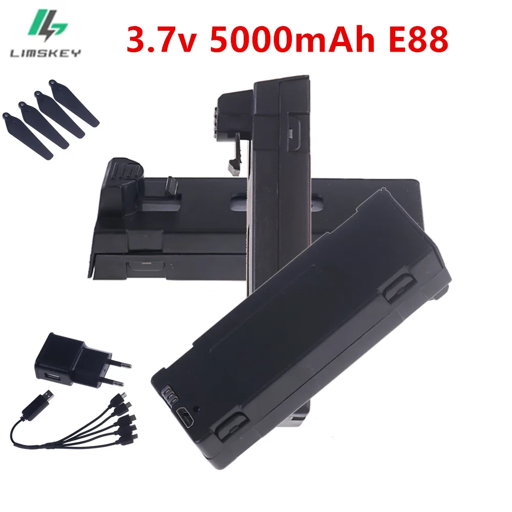 Lot Batteries Drone E88 5000mAh - 2 à 10 Pièces avec USB