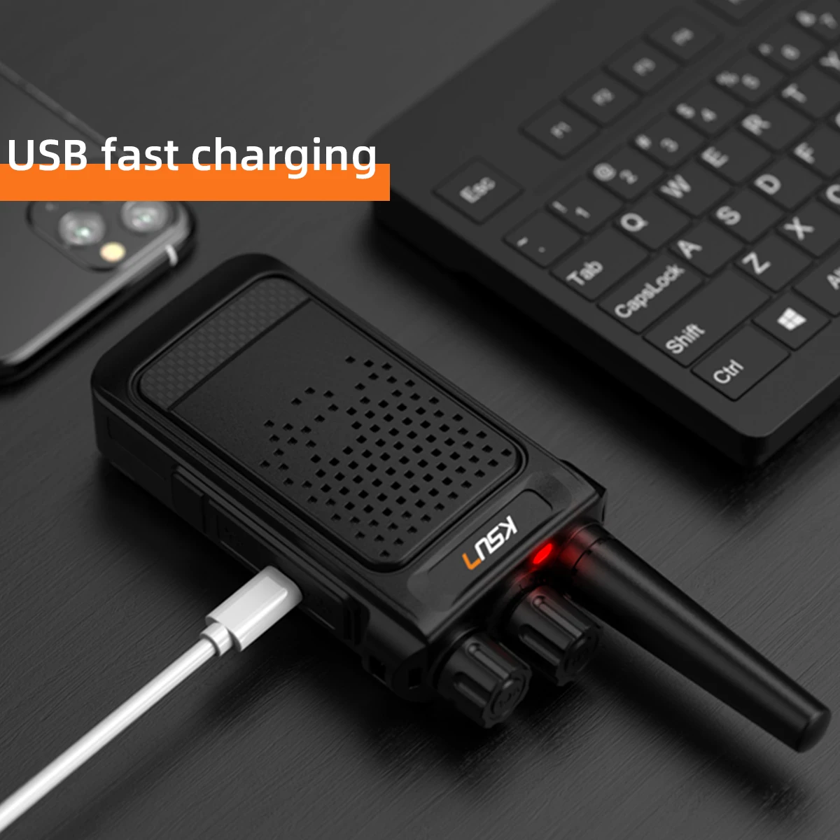 Walkie Talkie 2 Pcs Included Radio Station Receiver Transceiver Rechargeable Professional Portable Radio Communicator KSUT X26