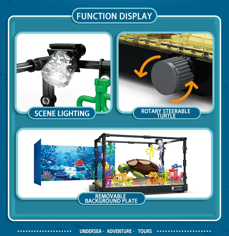 Lego Moc Aquarium Poissons