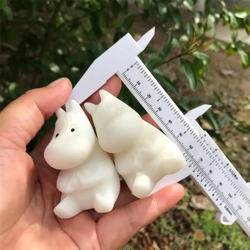 Natural Gemstone White Marble Jade Hippo Carving Healing Crystals Animals Figurines Reiki Home Decoration 2pcs 6
