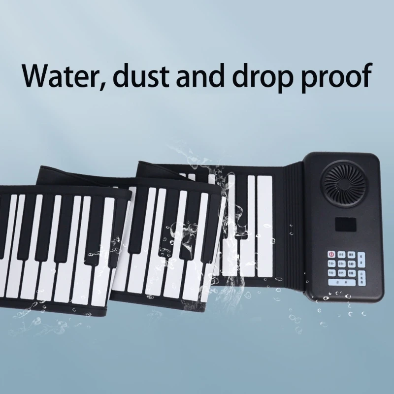 88 Key Rolls up Keyboard Foldable Electronic Piano Rechargeable Hand Roll Portable Piano for Beginner Kid Easy to Play