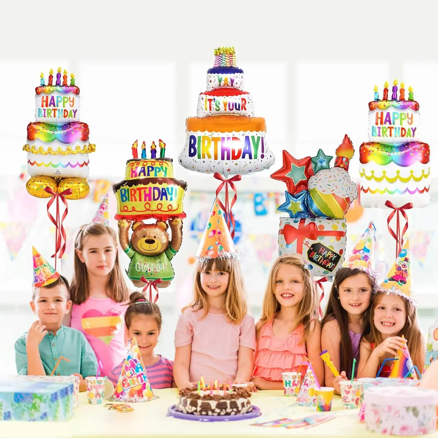 생일 축하 풍선, 40 인치 풍선, 호일 풍선, 파티 생일 장식, 5 개