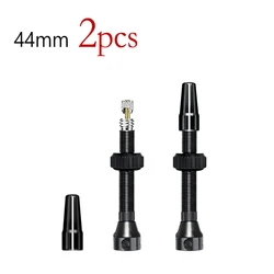 Premium CNC Aluminum Alloy Tubeless Bicycle Valve Set - Presta Valve, 44/60mm (44mm - 2pcs)