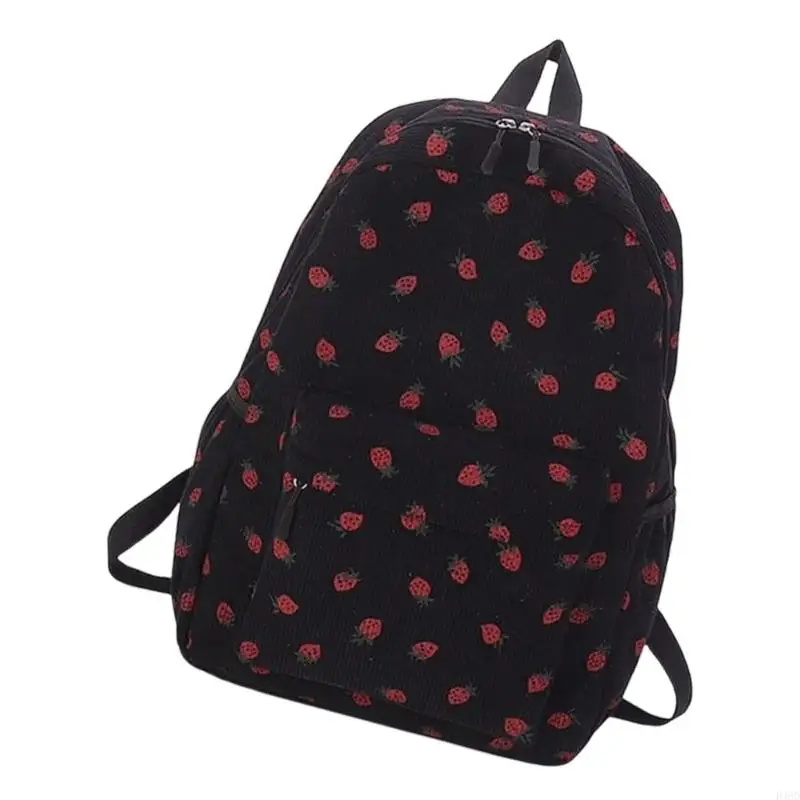 Strawberry Backpack Student School Backpack Laptop Backpack for Woman Teens 4