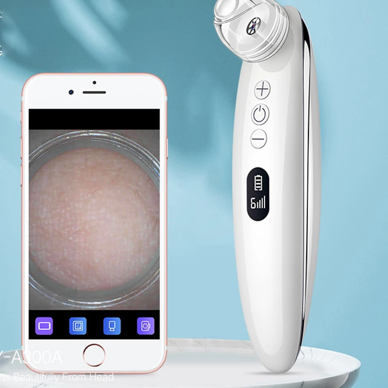 Visual Blackhead Vacuum Kit With Charging Base HD Camera 6-Level Skin Deep Cleaning Black Spots Strong Vacuum Suction