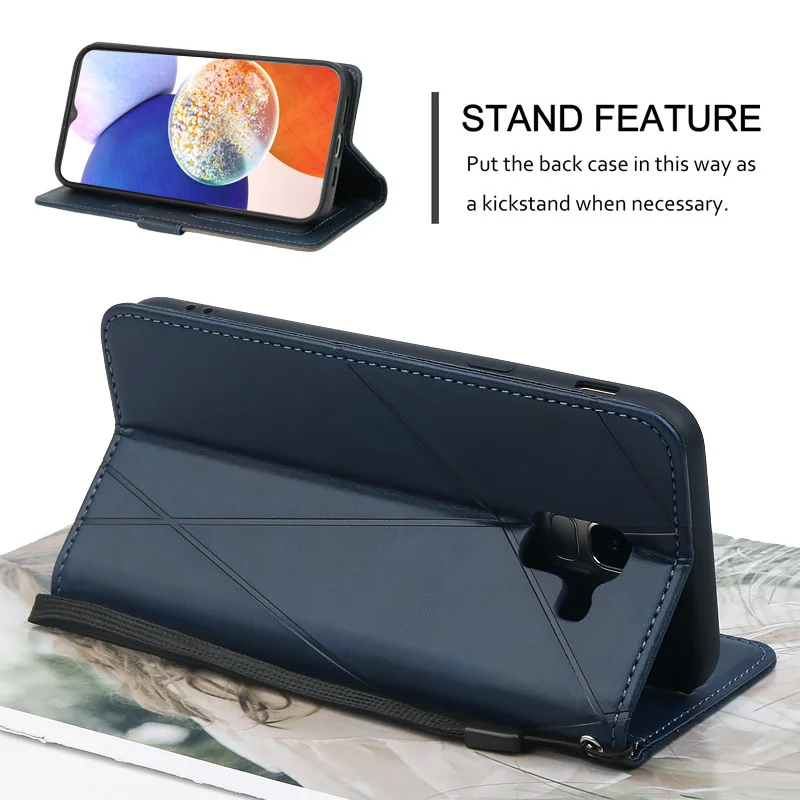 Deluxe Leather Flip Wallet Case with Card Holder