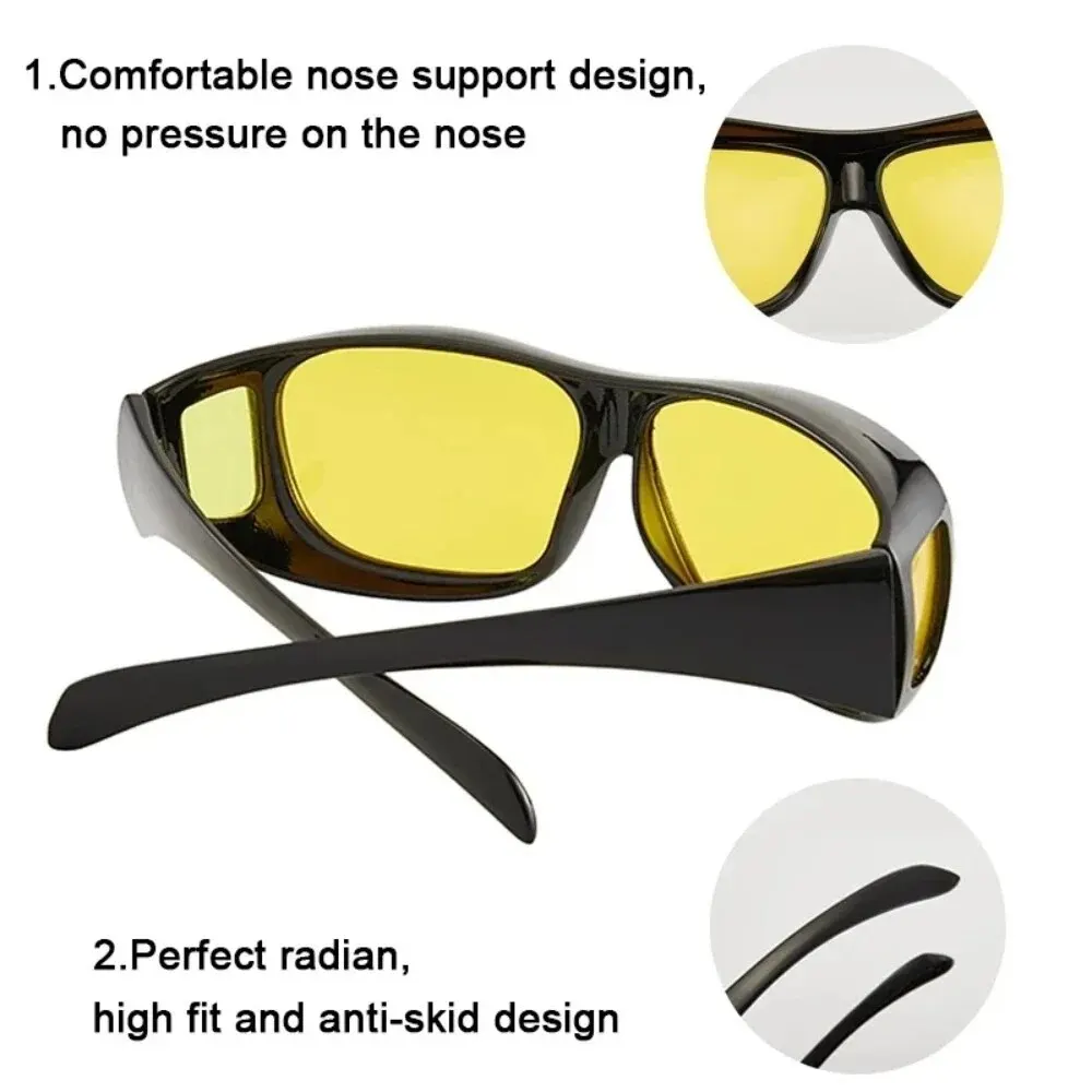 Night Vision Sunglasses Driving Glasses Anti Glare Sunglasses Drivers Goggles Interior Accessory Protective Gears Night Vision Glasses Anti Glare Car Driving Glasses