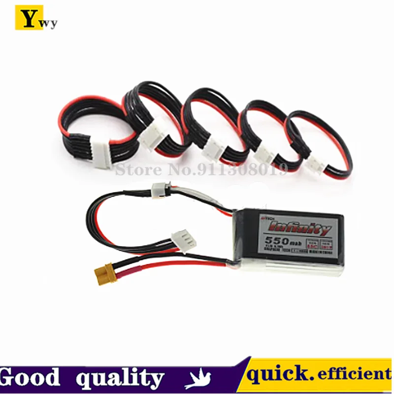 Model aircraft lithium battery balanced charging cable 1S-17S charger 20AWG silicone cable 20/30/50CM male female double-ended aircraft battery charging cable