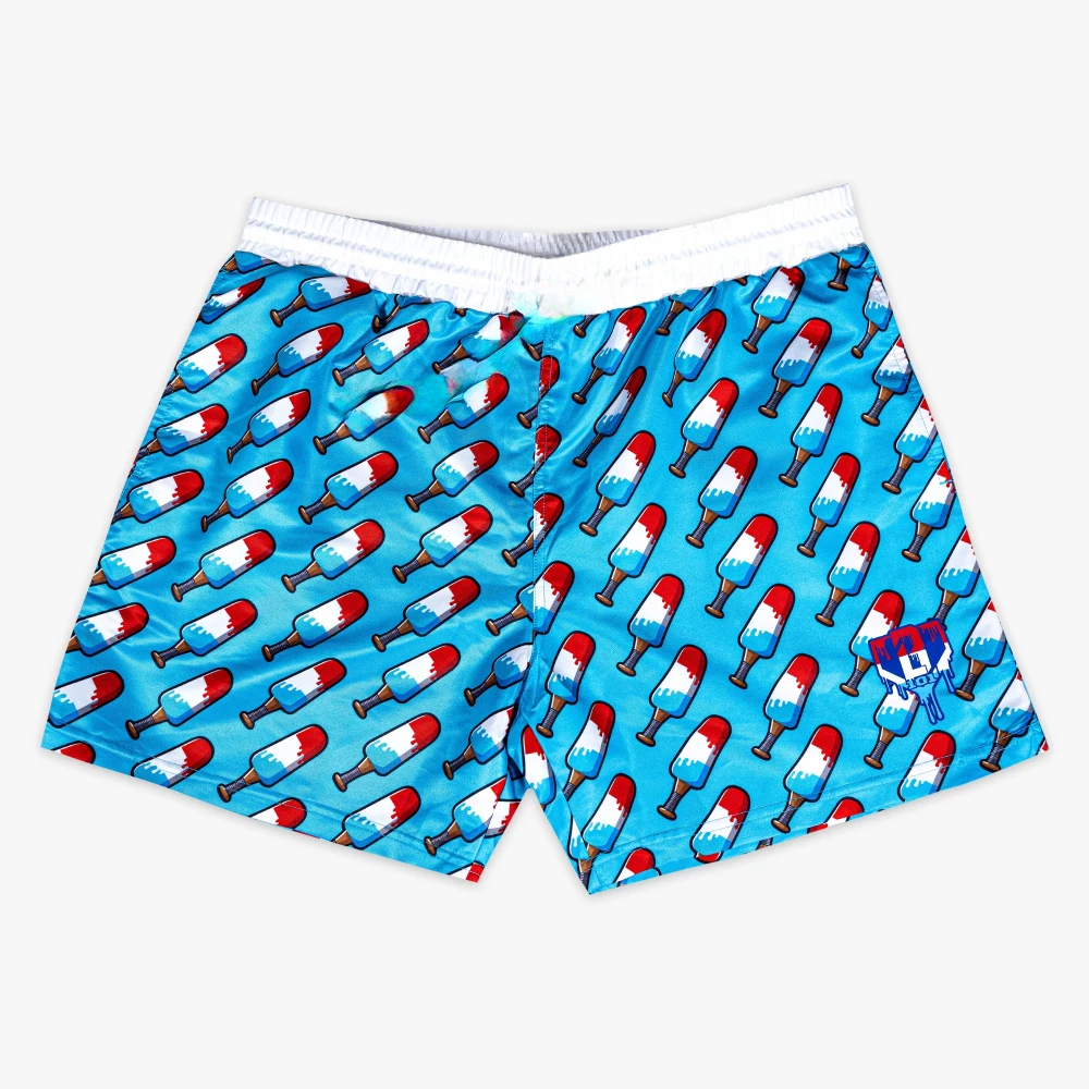 Summer New Children/Youth Shorts Baseball Lifestyle 101 Freeze Pop Swim Trunks Oversized Breathable Quick Drying﻿﻿ Men Shorts