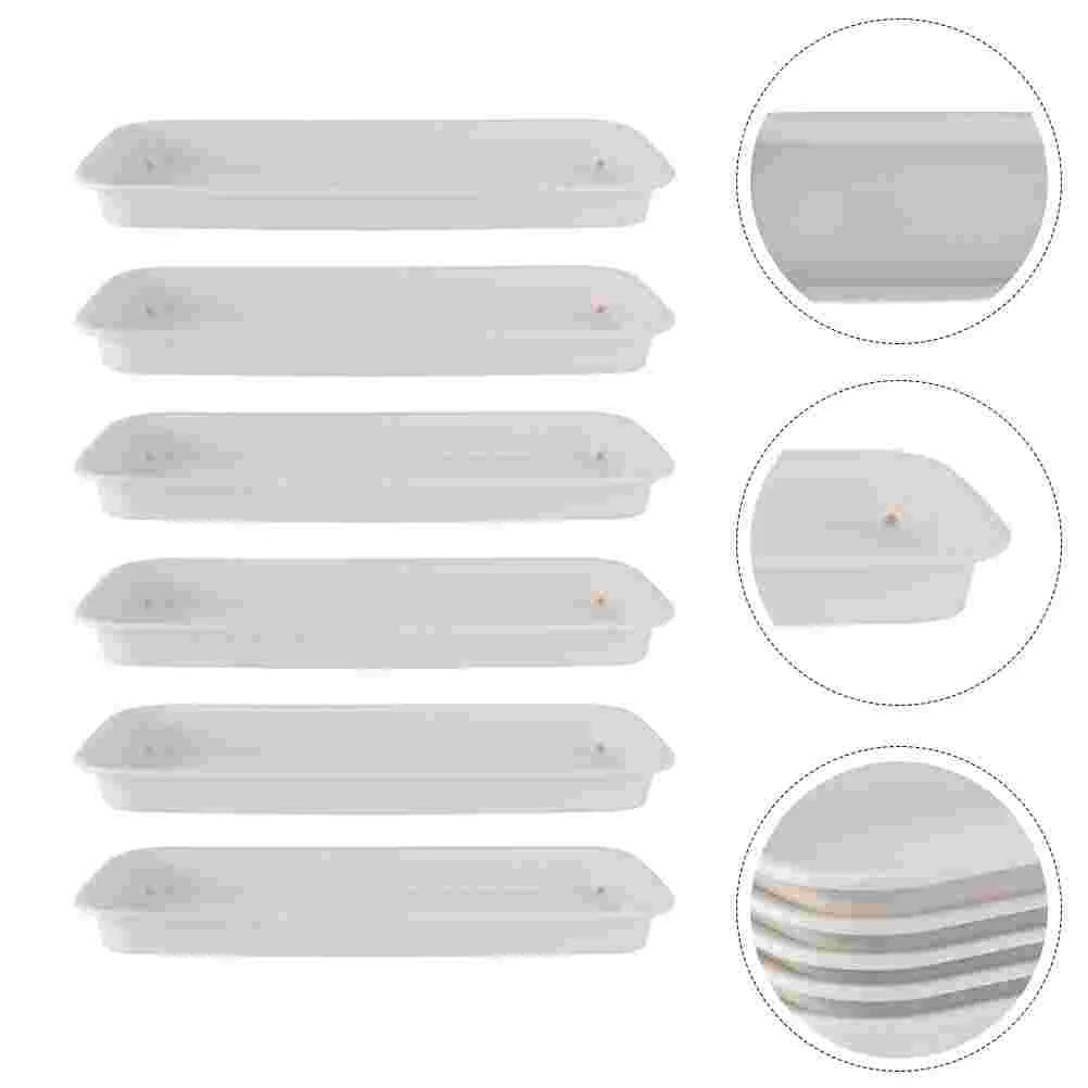 

6 Pcs Water Tray Flower Pot Saucer Bottom Pallet Plastic Raw Material Pp Container