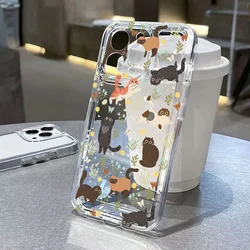 Cover per telefono con design vivace di animali domestici in stile graffiti