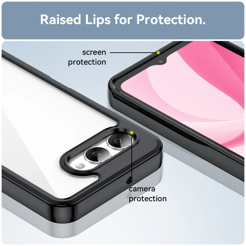 Acrylic Transparent Anti-Shock Hard Case - Clear TPU+PC Plastic Cover