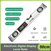 20/30/40/50cm Electronic Digital Display Level Rule Magnetic Angle Meter Aluminum Alloy Level Protractor Inclinometer 360 Degree 1