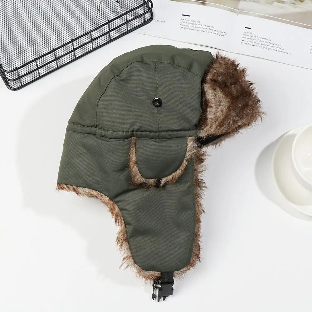Warme Winter Pelz Earflap Ski Hut Männer Frauen Trapper Hüte Russische Uschanka Hut – Detail 11