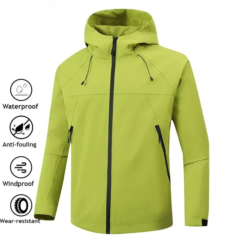 가을 레인코트 바람막이 남성용 산악자전거 재킷 유니섹스 하이킹 후드 코트 방수 의류