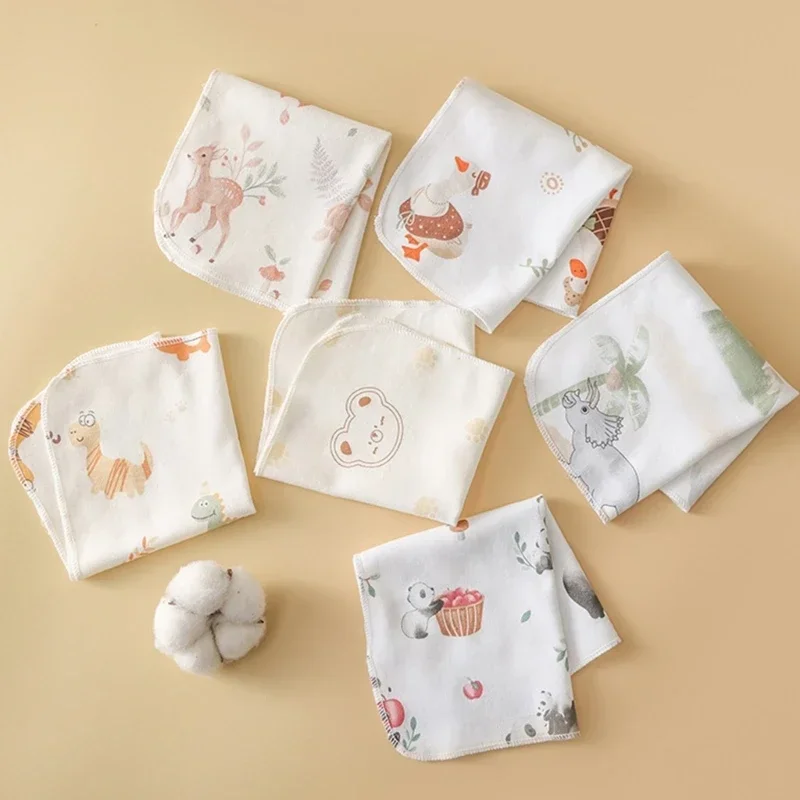 Baby Wiping Towel Handkerchief Cotton Saliva Wipes Breathable Washcloths for Infant Toddler Strong Absorbent Soft Face Towel