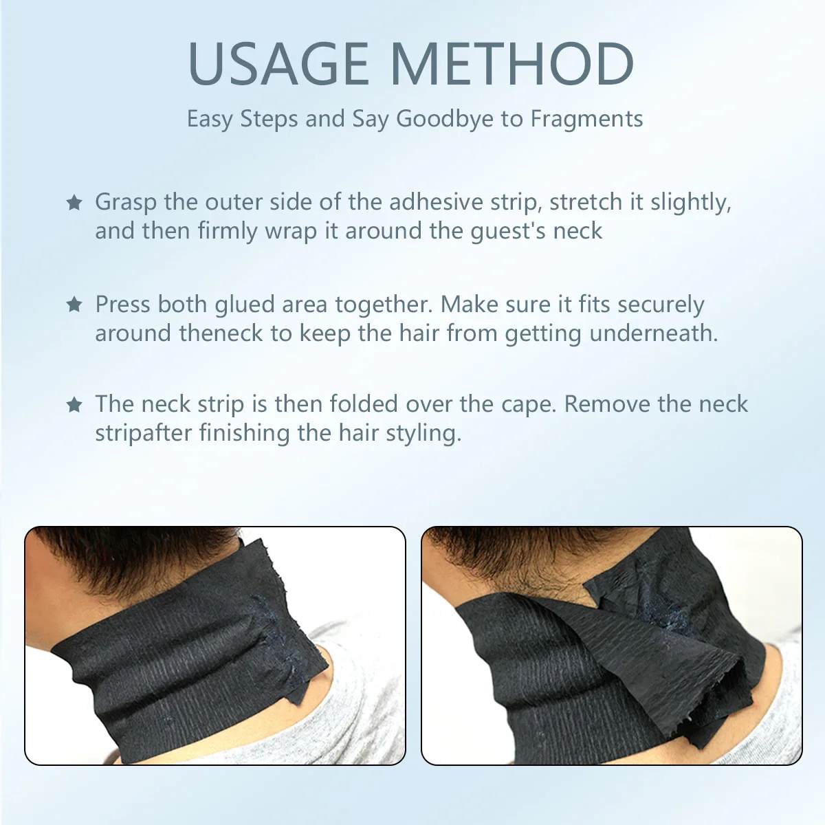 5 Roll/Pack Barber Professional Black Neck Paper Barber Disposable Tissue Collar Tapes Salon Hairdressing Necks Covering Tools