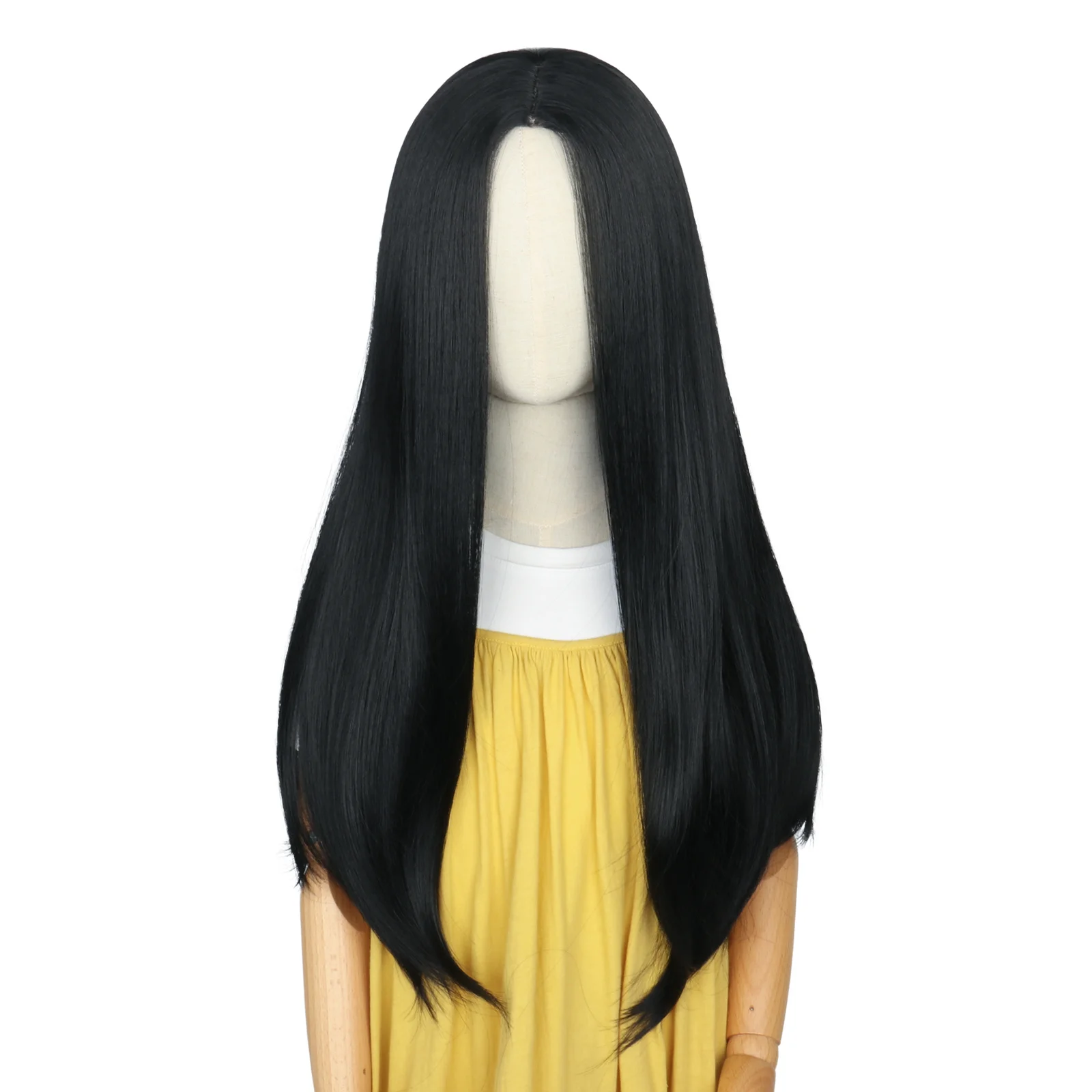 

Missuhair Wednesday Addams Wig Kids Black Wig Girls Long Straight Costume Wig Halloween Hair Replacement Wig