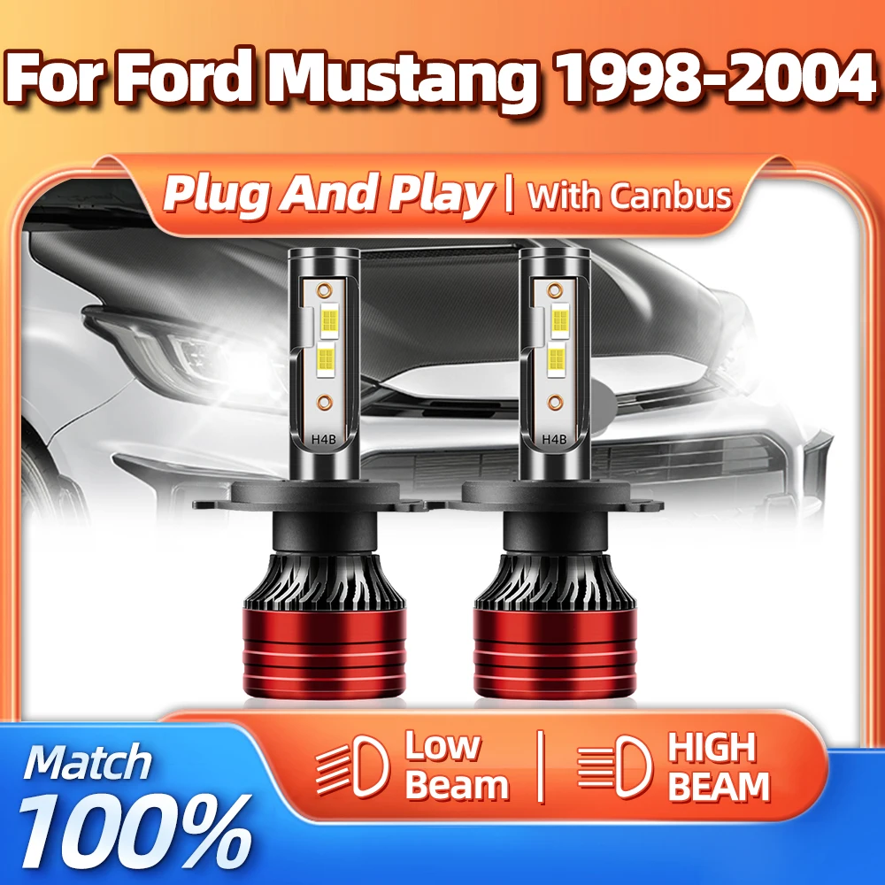 

LED Car Headlights Bulbs 120W 20000LM Auto Headlamp 6000K 12V Front Lights For Ford Mustang 1998 1999 2000 2001 2002 2003 2004