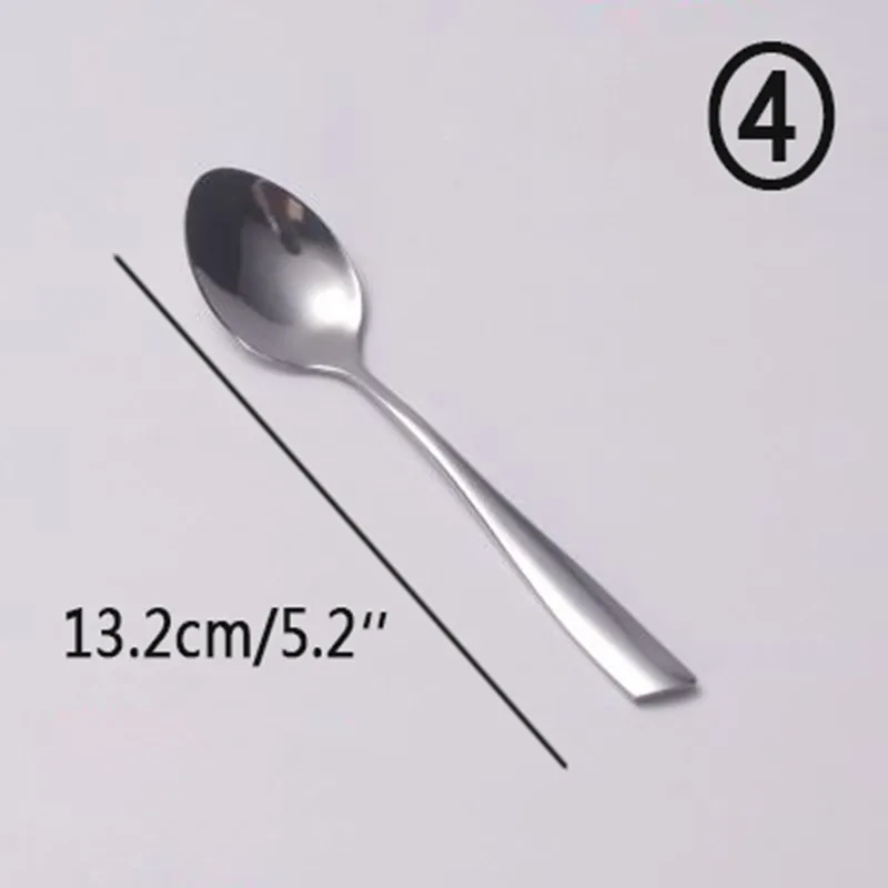 Set Da 6 Cucchiaini Da Caffè E Dessert In Acciaio Inox Con Manico In Resina A Forma Di Ciambella E Topolino - Posate Originali Per Feste E Regali - 3