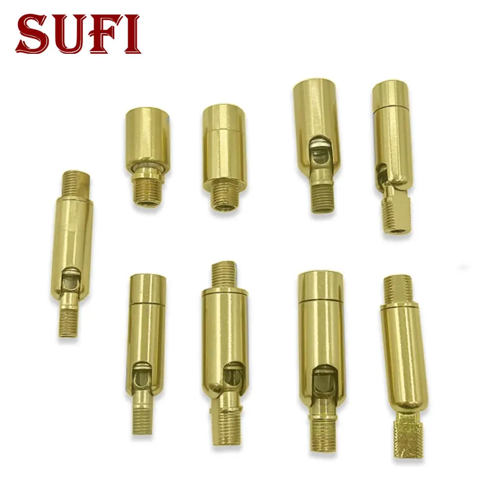 M8/M10 Universal Joint Shaking Head Short Rod Brass Universal Shaped Tube Rocker Arm Lamp Table Lamp Spotlight Accessories Led Lamp Accessories Thread Adapter