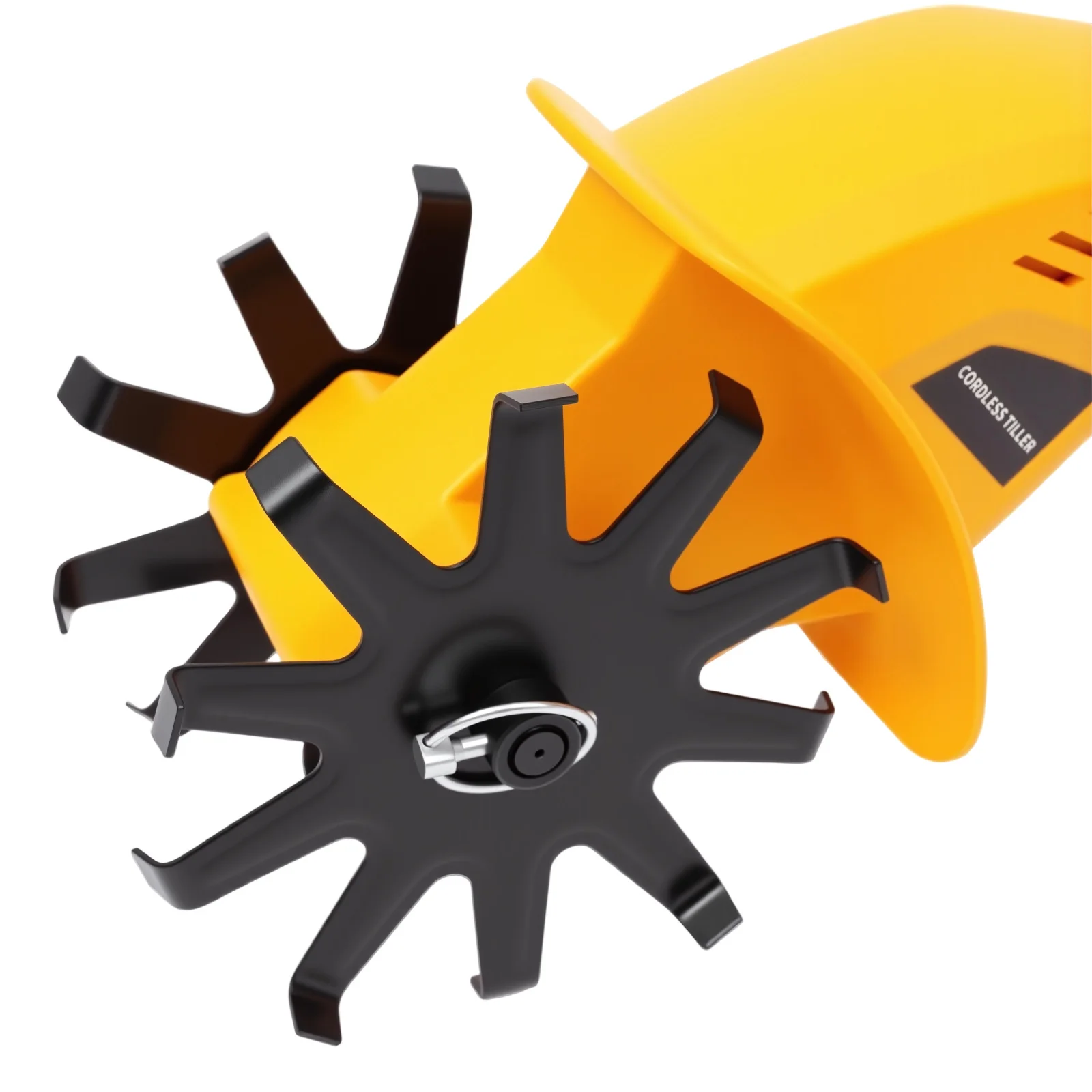  Akku-Bodenbearbeitungsmaschine, Bodendrehmaschine, 20 V, batteriebetriebene Bodenbearbeitungsmaschine, Garten-Bodenkultivator und Unkrautjäter – Detail 8