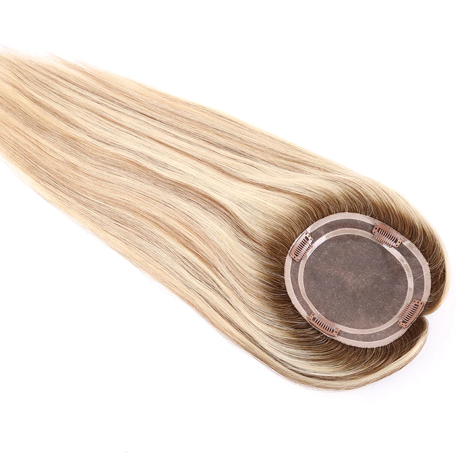 Clip de cabello humano para mujeres, Topper de alta calidad, 5,5x6 pulgadas, pérdida de cabello adelgazante, venta al por mayor, cabello humano europeo