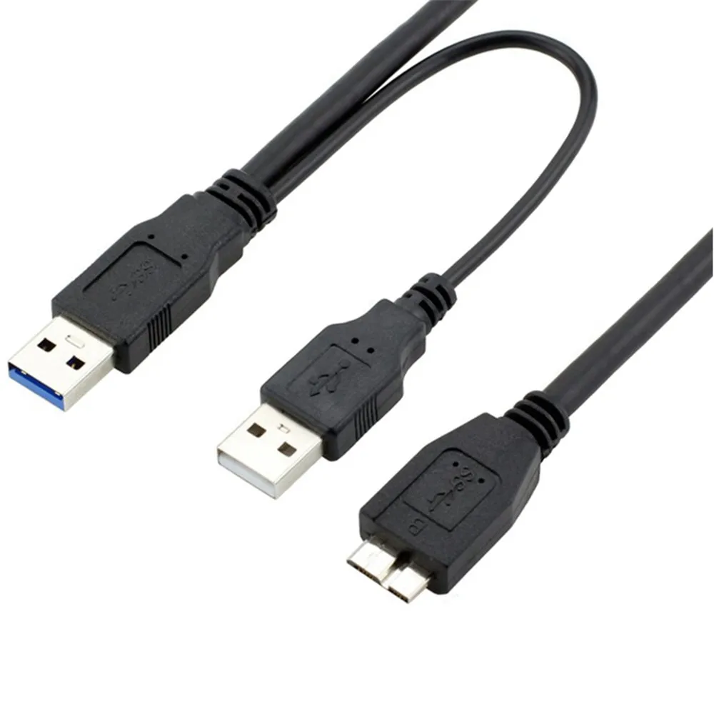 

Двойной USB 3.0 тип A к Micro-B USB Y-образный высокоскоростной кабель для внешнего жесткого диска синхронизация данных и зарядки