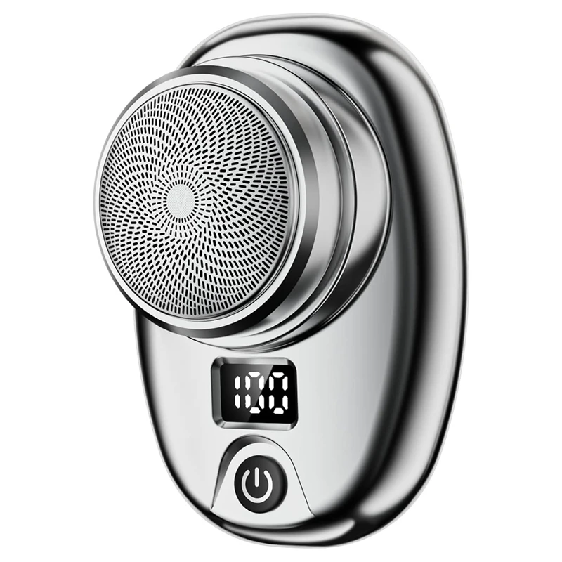 

Mini Shaver Electric Razor Portable Pocket Size Beard Trimmer With LCD Display Fit For Men Cordless Rechargeable Rotary