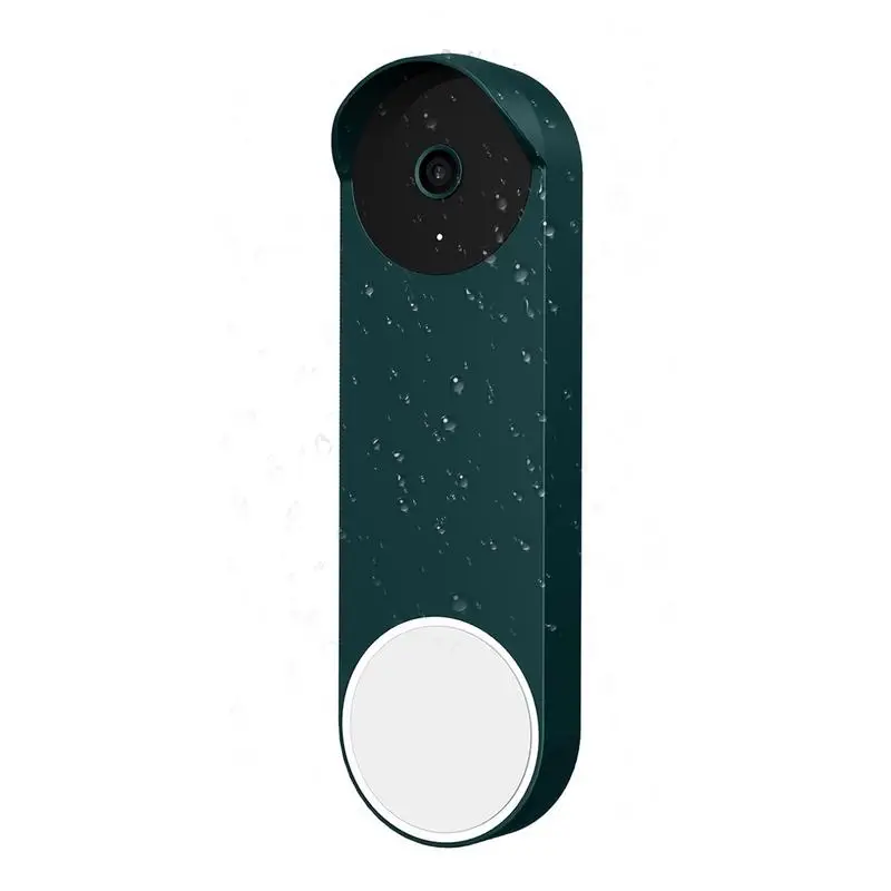 

Силиконовый чехол для Google Nest проводной дверной звонок 1-го/2-го поколения, защитная оболочка, совместима с дверным звонком Nest Hello Video