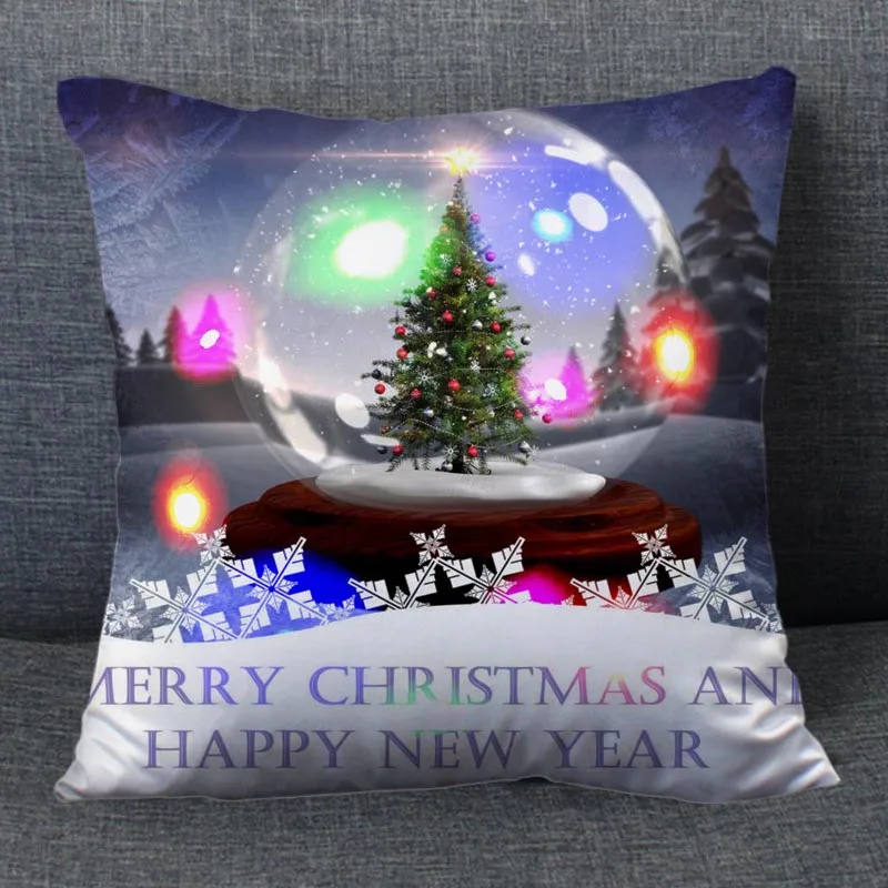 

Merry Christmas And New Year Decoration Pillowcase Sofa Decoration Ornament Office Chair Cushion Cover Hotel Home Decoration LED