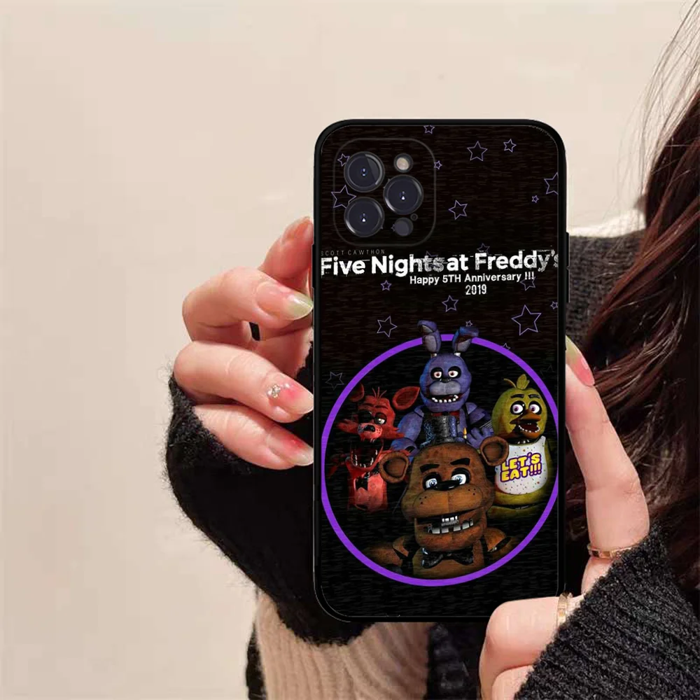 thumbnail image 1 of F-Fnaf F-Five-N-Nights-At-F-Freddys Funda de teléfono de anime para iPhone 15 8 7 6 6S Plus X SE 2020 XR XS 14 11 12 13 Mini Pro Max Mobile, 1 of 5