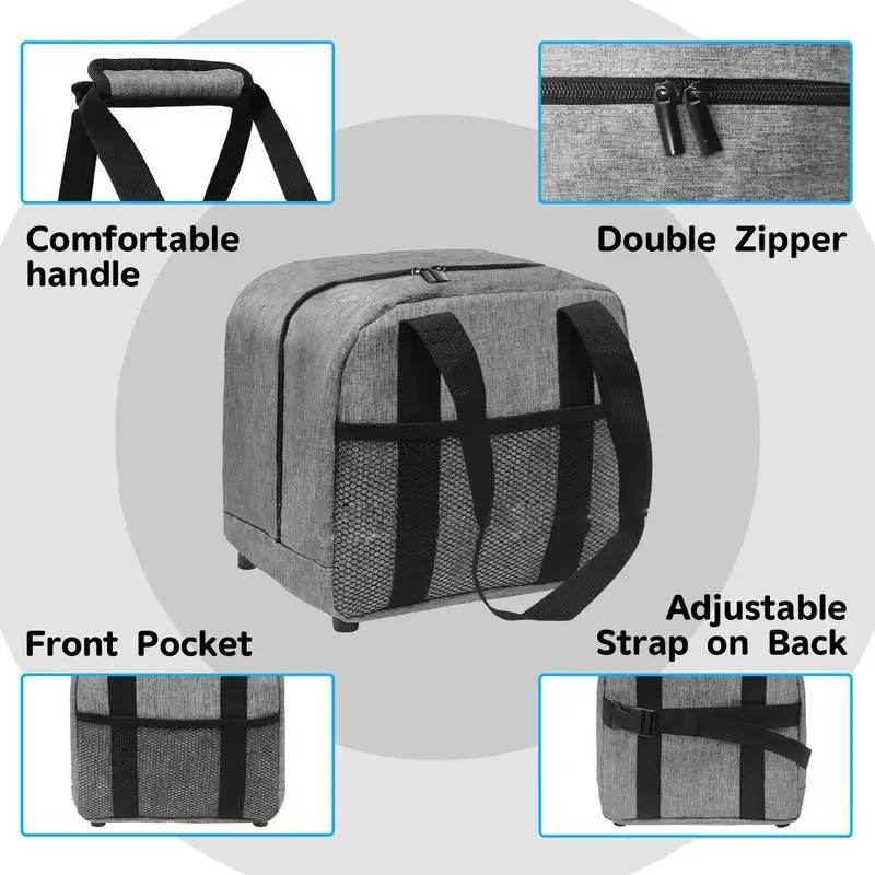 Sac fourre-tout de bowling avec double fermeture éclair, sac à main portable, conception de boule unique