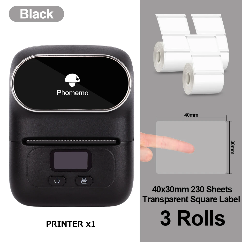 small phone printer Phomemo M110 Mini Portable Thermal Label Printer Multi-function Self-Adhesive Sticker Label Maker Machine for Office Clothes Tag mini handheld printer Printers