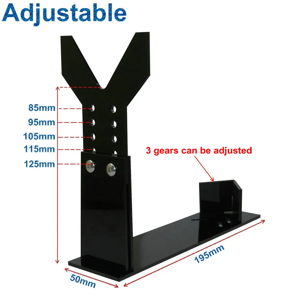 Premium Pistol Revolver Display Stand Weapon Stand Black Gun Holder Short Gun Model Showing Rack