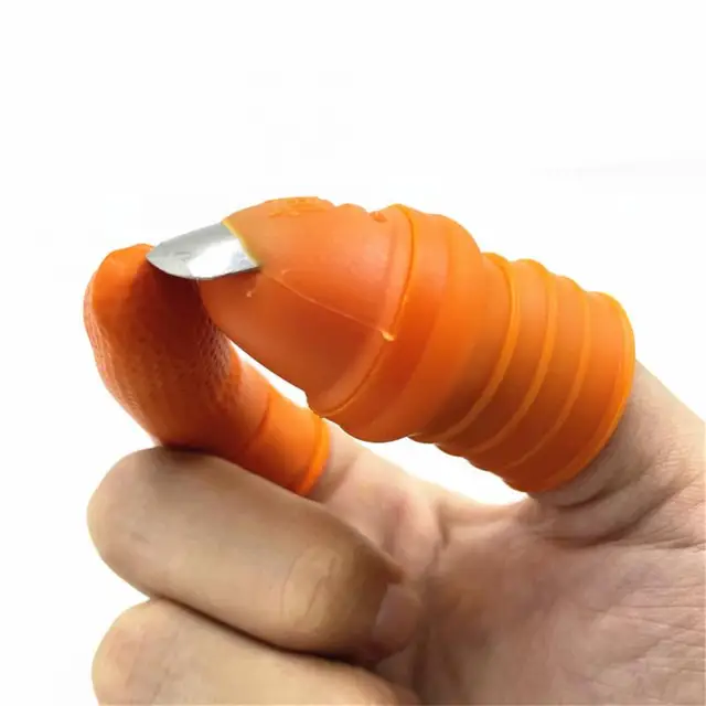 Ryra Gyümölcsválasztó Zöldségek Szedők Szerszámok Hüvelykujj -Machete Vicker Kerti Kést Szilikon Védőkertészet Kézikönyve - Image 5