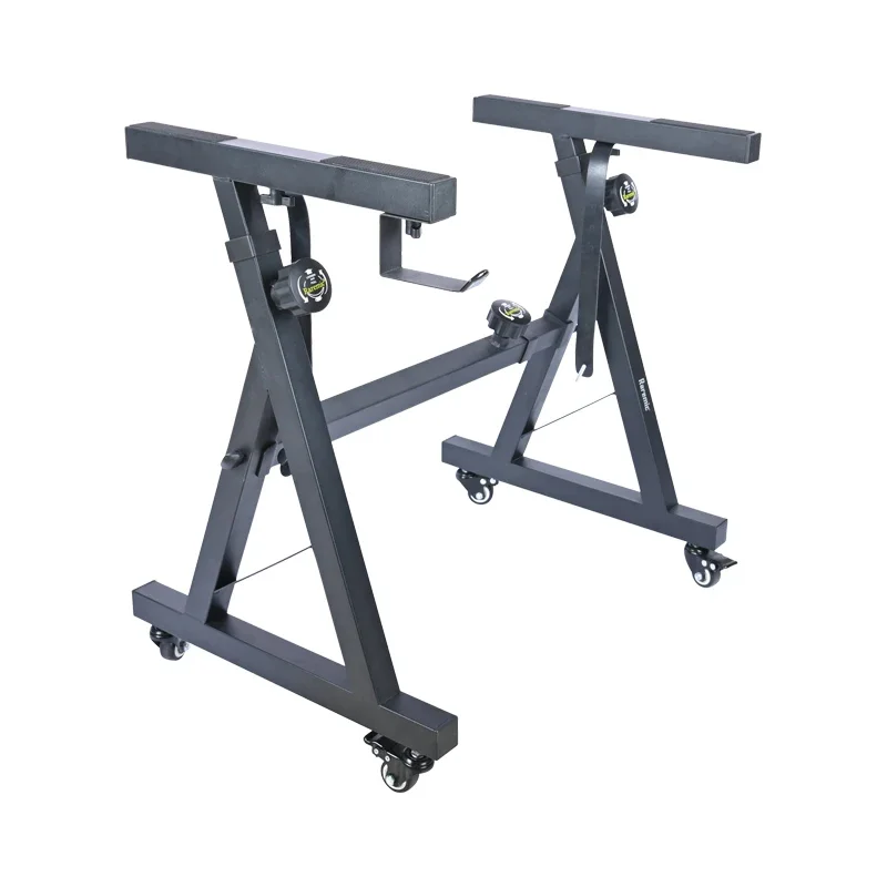 Bold all-metal Z-keyboard piano stand with wheel